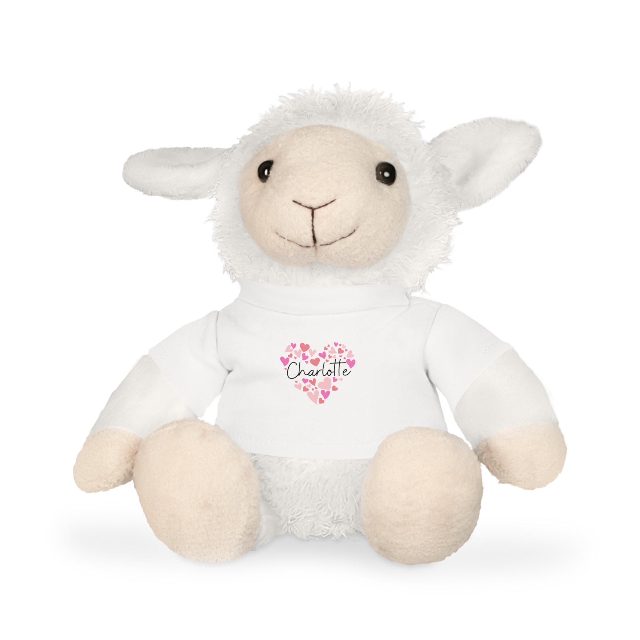 Plush Toy with T-Shirt - I love Charlotte hearts in pink - Image 10