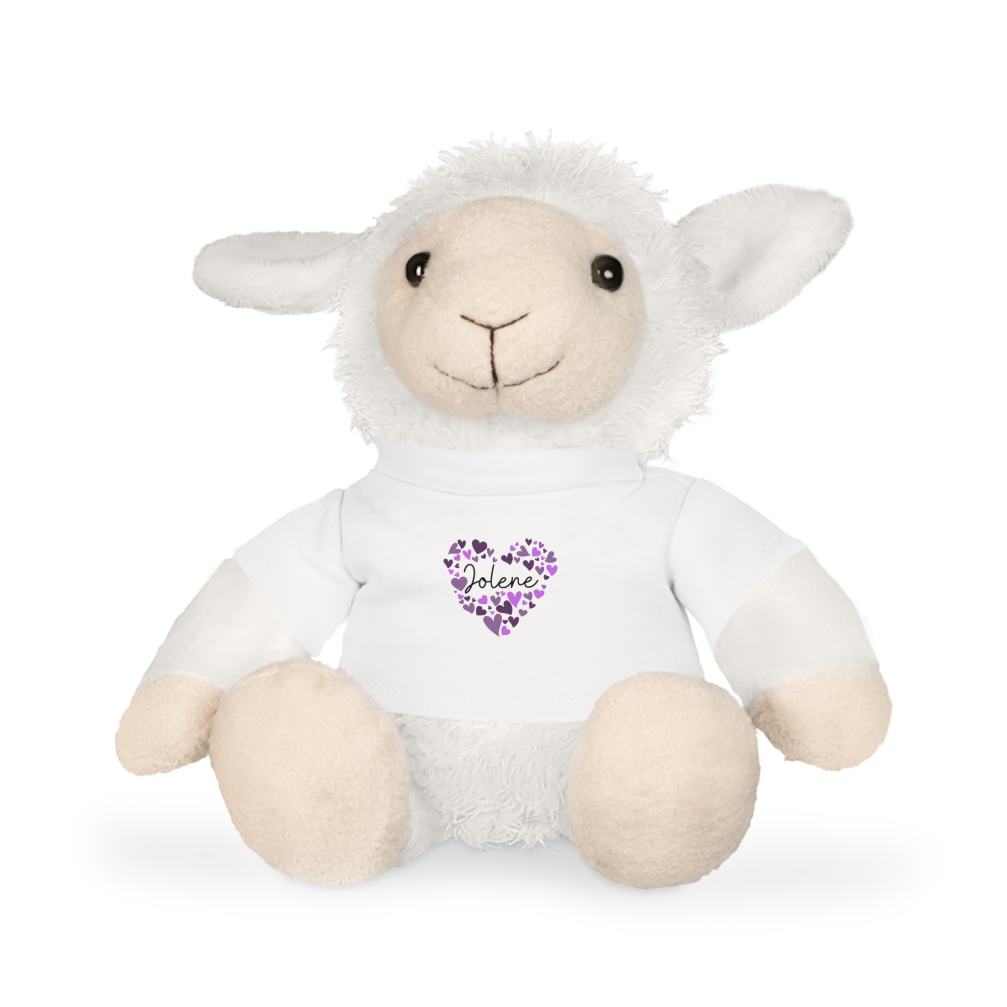 Plush Toy with T-Shirt - I love Jolene hearts in purple - Image 10