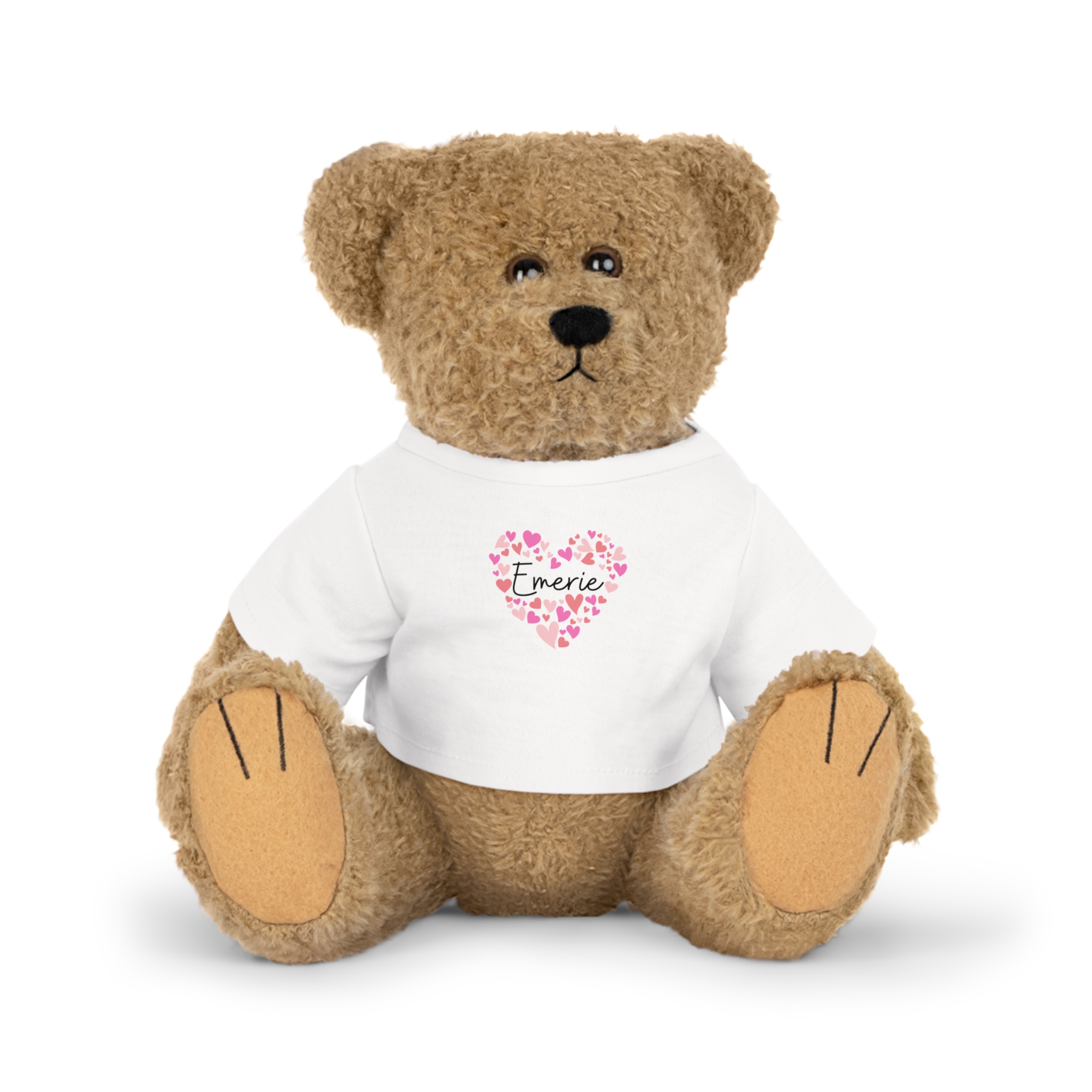 Plush Toy with T-Shirt - I love Emerie hearts in pink - Image 4