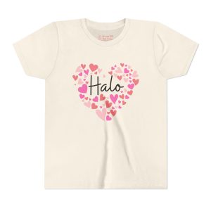 Youth Short Sleeve TeYouth Short Sleeve Tee - I love Halo hearts in pink