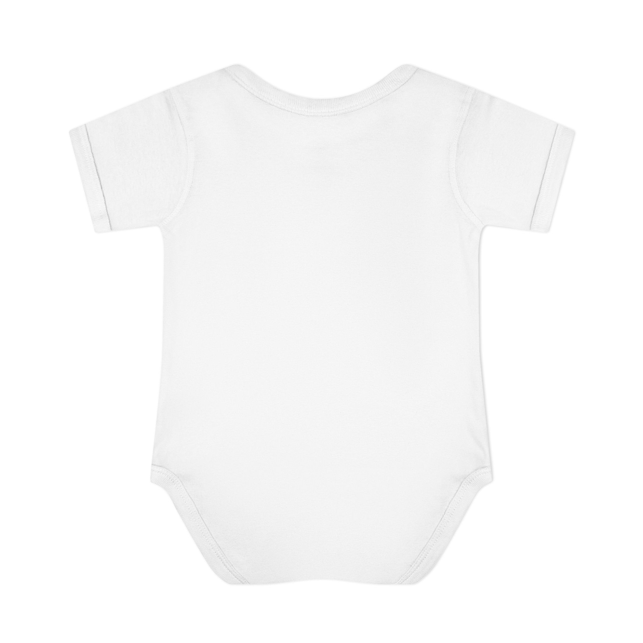 Infant Baby Rib Bodysuit - I love Thalia hearts in pink - Image 2