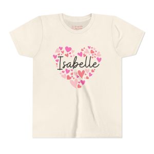 Youth Short Sleeve TeYouth Short Sleeve Tee - I love Isabelle hearts in pink