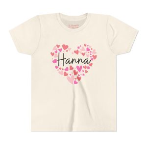 Youth Short Sleeve TeYouth Short Sleeve Tee - I love Hanna hearts in pink