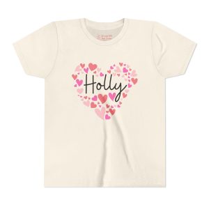 Youth Short Sleeve TeYouth Short Sleeve Tee - I love Holly hearts in pink