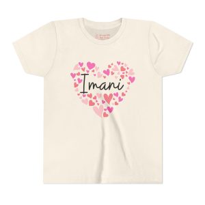 Youth Short Sleeve TeYouth Short Sleeve Tee - I love Imani hearts in pink