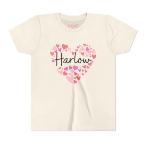Youth Short Sleeve TeYouth Short Sleeve Tee - I love Harlow hearts in pink