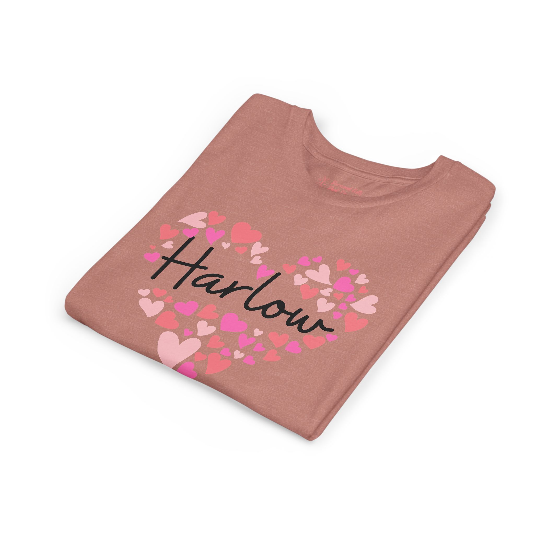 Youth Short Sleeve TeYouth Short Sleeve Tee - I love Harlow hearts in pink - Image 13
