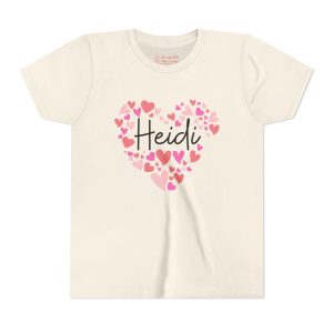 Youth Short Sleeve TeYouth Short Sleeve Tee - I love Heidi hearts in pink