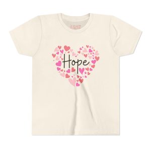 Youth Short Sleeve TeYouth Short Sleeve Tee - I love Hope hearts in pink