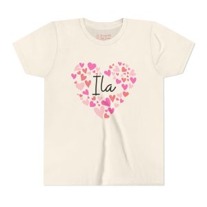 Youth Short Sleeve TeYouth Short Sleeve Tee - I love Ila hearts in pink