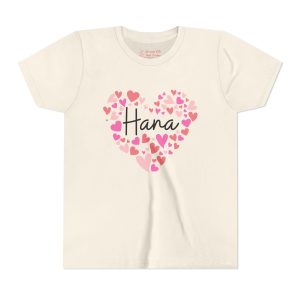 Youth Short Sleeve TeYouth Short Sleeve Tee - I love Hana hearts in pink