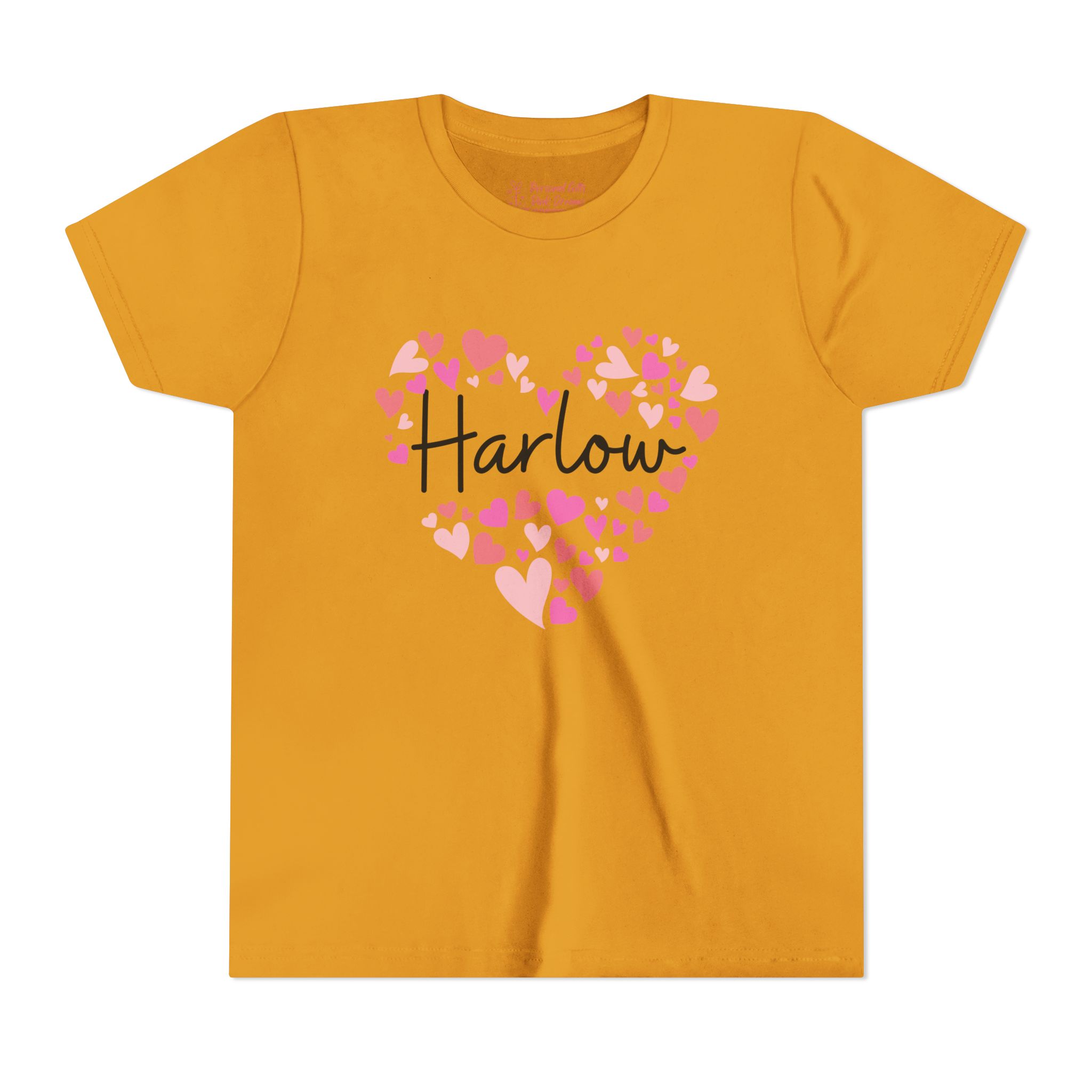 Youth Short Sleeve TeYouth Short Sleeve Tee - I love Harlow hearts in pink - Image 16