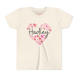 Youth Short Sleeve TeYouth Short Sleeve Tee - I love Hadley hearts in pink