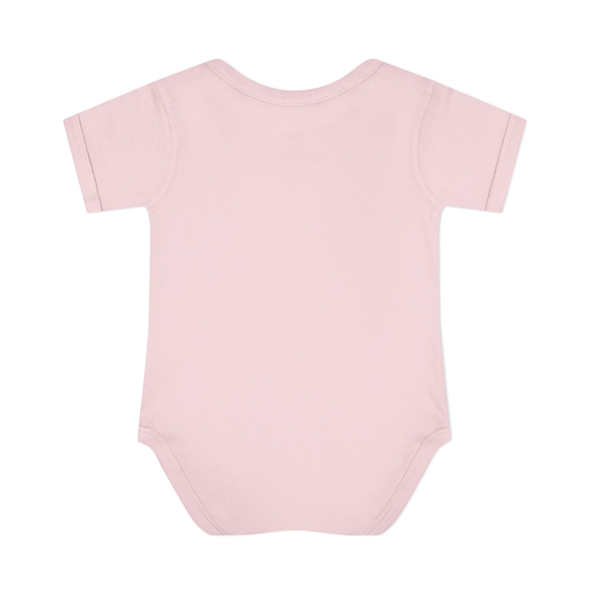 Infant Baby Rib Bodysuit - I love Thalia hearts in pink - Image 18