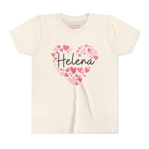 Youth Short Sleeve TeYouth Short Sleeve Tee - I love Helena hearts in pink
